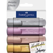 Textliner 46 Metallic Etui med 4 farger Faber-Castell