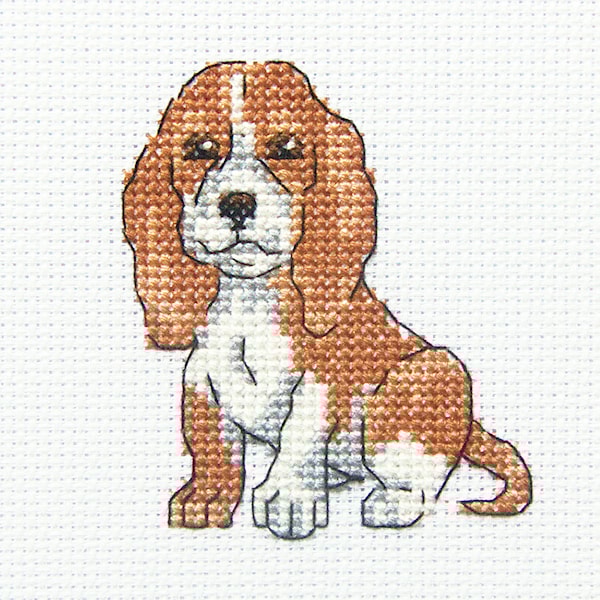 Broderikit valp 9x9 cm RTO
