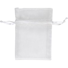 Organzapose, hvit, str. 7x10 cm, 10stk.