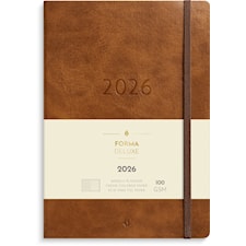 Kalender 2026 A5 Stor Veckokalender Forma Deluxe Brun Burde