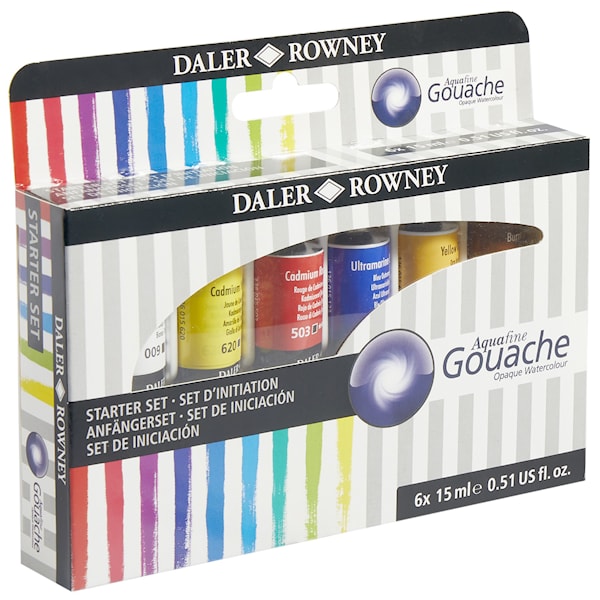 Gouachefarge Aquafine 6x15 ml Tubes Daler-Rowney