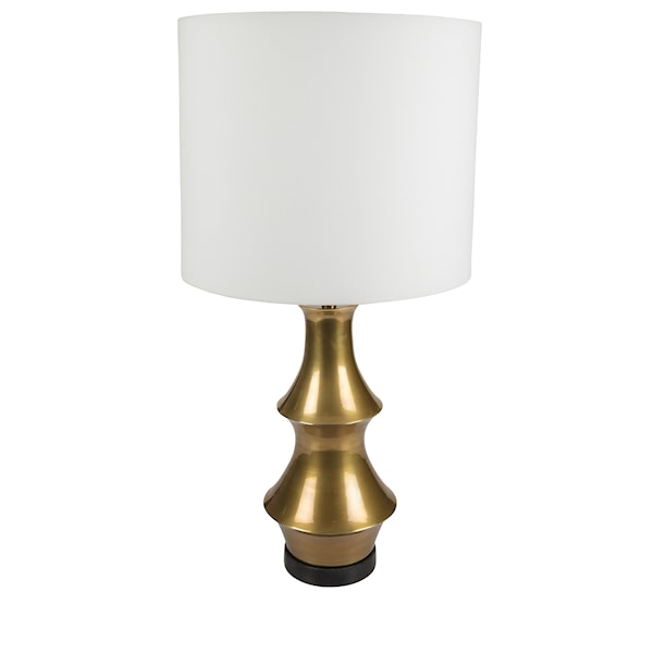 Day Home Conical Lampa Höjd 65 cm, Lampskärm Höjd 30 cm Diameter 36 cm Mässing/Marmor