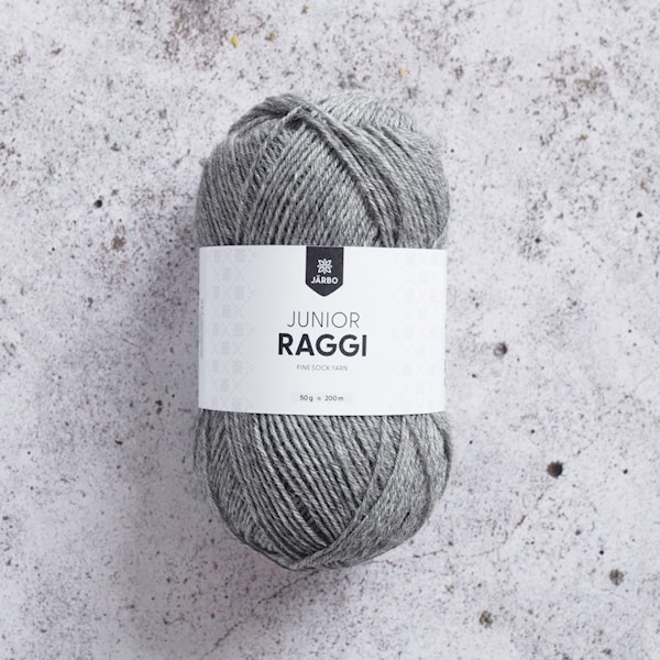 Junior Raggi Garn Ullmiks 50 g Light Grey Järbo