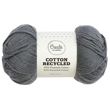 Cotton 8/9 Garn 100g Recycled Dark Grey A182 Adlibris