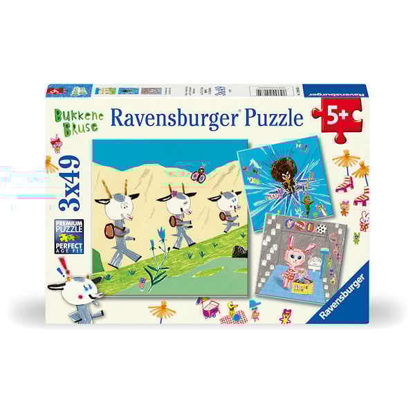 Puslespill Bukkene Bruse 3x49 brikker, Ravensburger