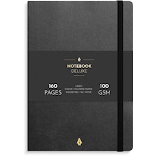 Anteckningsbok A5 Black Deluxe Linjerad Burde