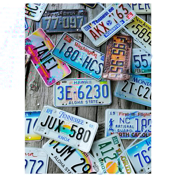 US Plates Gummibandsmapp Sense