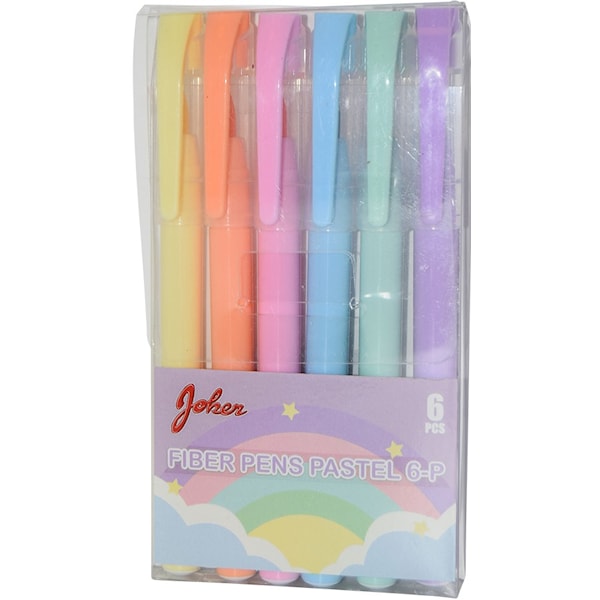 Tusjpenn Pastellfarger 6-pack
