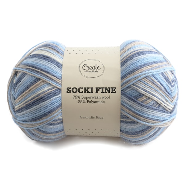 Adlibris Socki Fine 100g Icelandic Blue B085