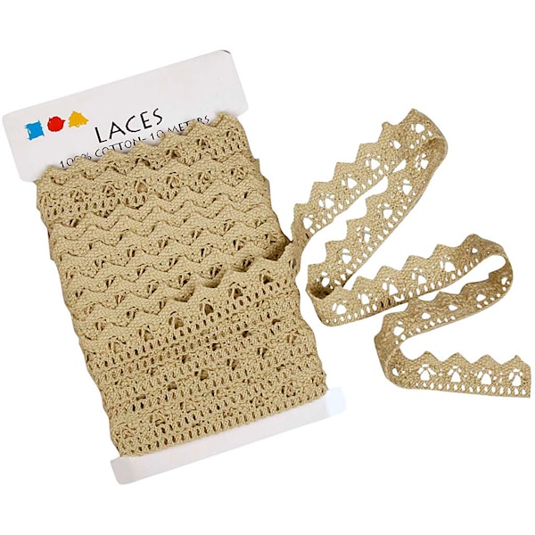Spetsband 19 mm x 10 m Beige