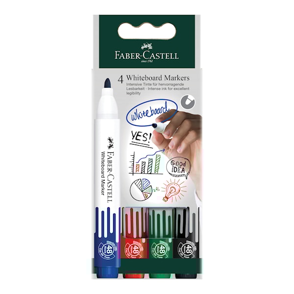 Whiteboardpenner W20 4-pack Faber Castell