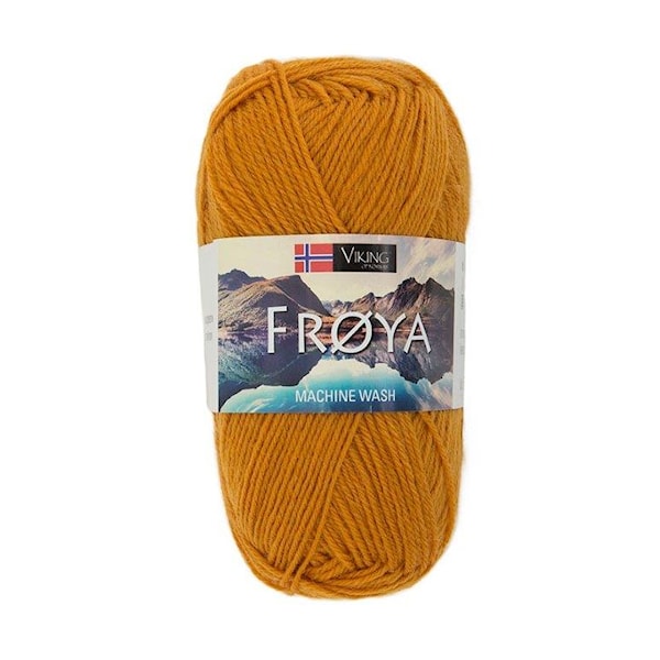 Viking of Norway Froya Garn Ullmix 50g Ockragul 218