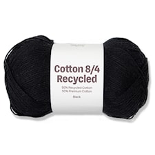 Cotton 8/4 Garn 100 g Recycled Black A082 Adlibris