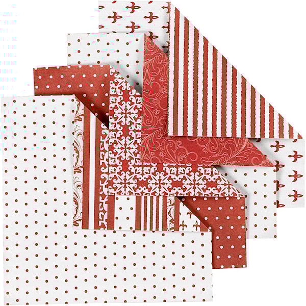 Origamipapir, str. 10x10 cm, 80 g, 50 ass. ark/ 1 pk.