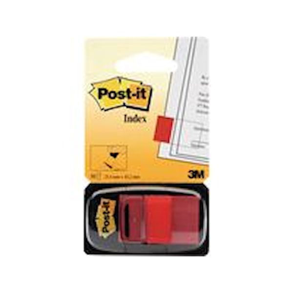 Index POST-IT 25x43 mm rød