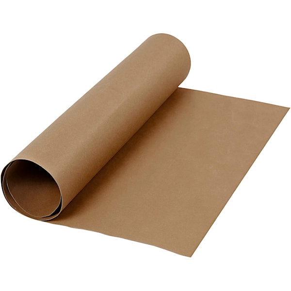 Lærpapir, B: 50 cm, ensfarget, 350 g, mørk brun, 1 m/ 1 rl.