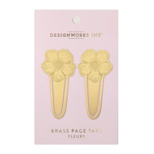 Bokmärken Blommor Mässing Designworks ink