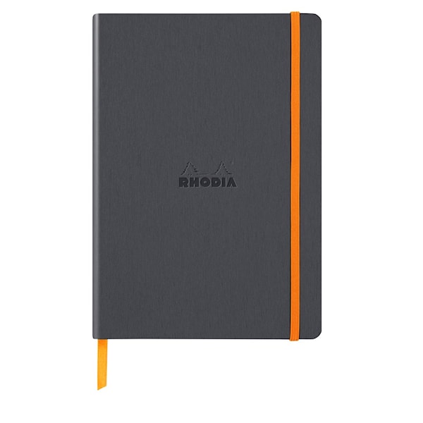 Notatbok Soft A5 Titanium Prikket Rhodiarama