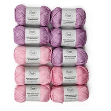 Adlibris Cotton 8/4 Hand-dyed Mercerized 50 gram Greige 10-pack