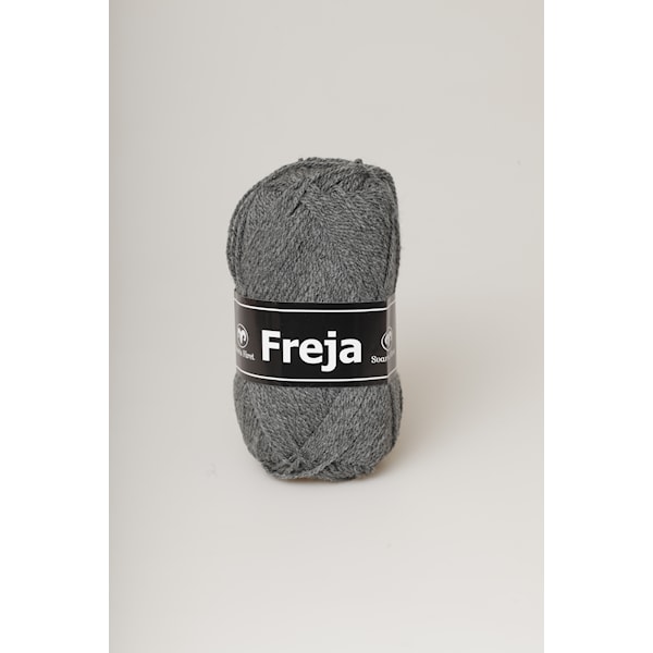 Svarta Fåret Freja Garn Akryl 50g grå melange 08