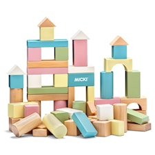 60 byggeklosser, Pastell, Micki