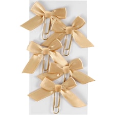 Gem med rosett guld 5-pack