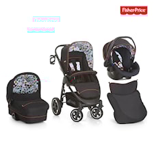 Barnevognpakke Montreal Plus Triosett, Gumball Black, Fisher Price