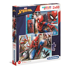 Spider-Man Puslespill 2x60 brikker Clementoni