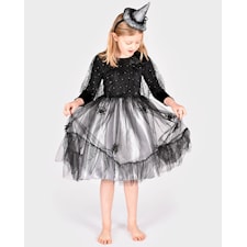 Naamiaismekko Witch with Diadem 110-116 cl (4-6 vuotta)