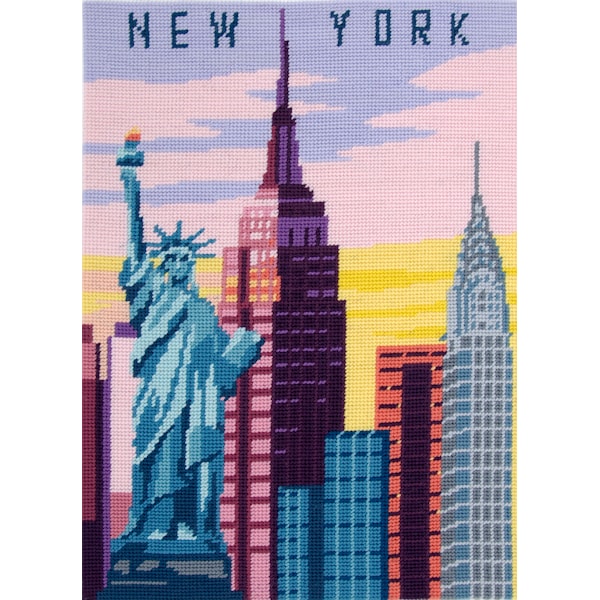 Forhåndstrykt lerret 29,7 x 42 cm, Motiv New York