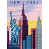 Esipainettu kangas 29,7 x 42 cm,  Motiivi New York