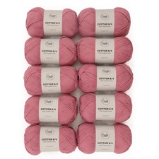 10-pack Bomull 8/4 Garn 100 g Vintage Pink A085 Adlibris