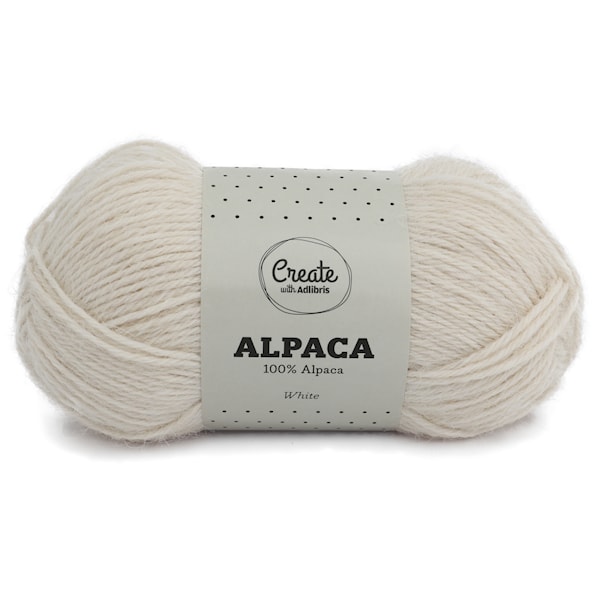 Adlibris Alpakkalanka 50g White A027
