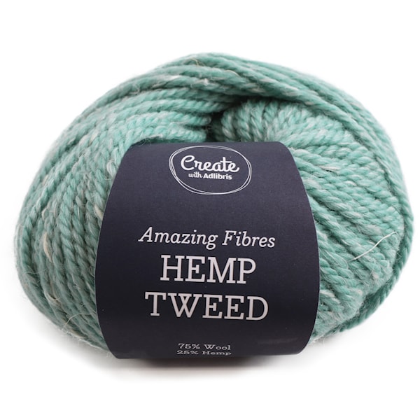 Adlibris Hemp Tweed 50g Eggshell Turquoise A485