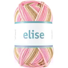 Järbo Elise Garn Bomullsmix 100g Rose/Beige Print