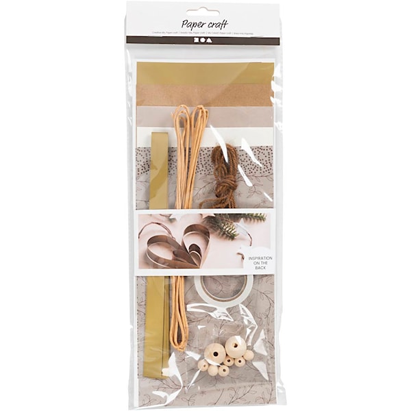 Kreativ blanding, Papirklipping, natur, 1 pk.
