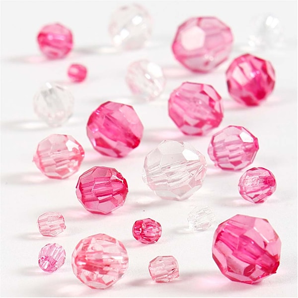 Creativ Company Faceted Beads Mix Pink 45 grams