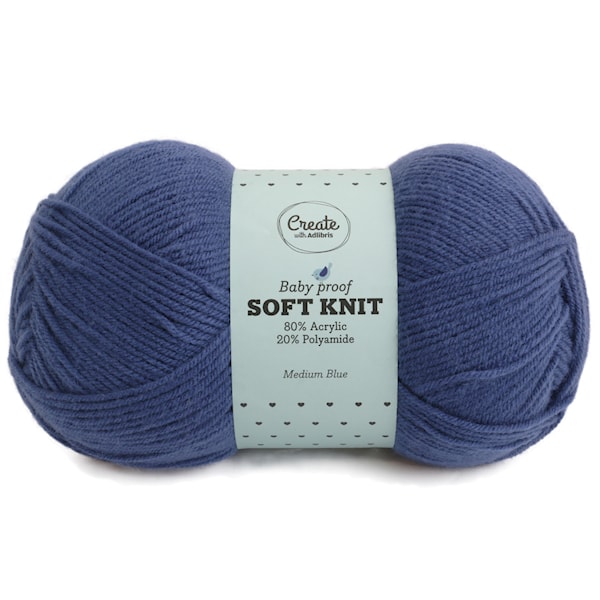 Adlibris Soft Knit 100g Medium Blue A334