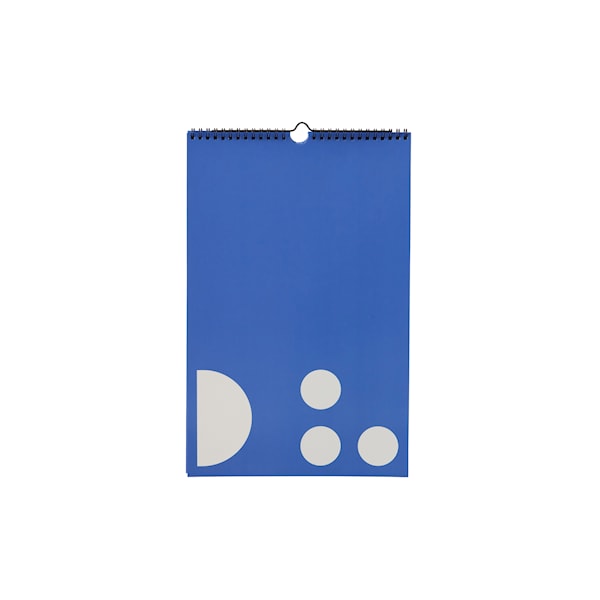 Månadskalender Blue Design Letters