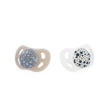 Twistshake 2x Pacifier 0-6m Pastel Grey White