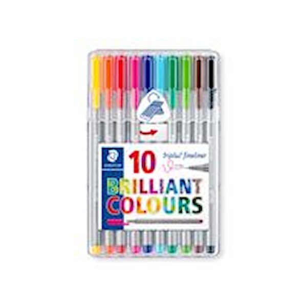 Fineliner STAEDTLER triplus 10 farger