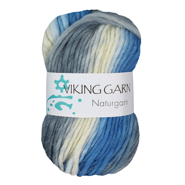 Naturgarn 50 g Multi grå/blå 621 Viking Garn