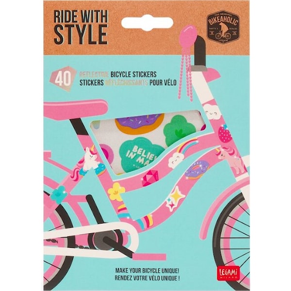 Reflexklisterm&auml;rken Unicorn f&ouml;r cykel 40-pack Legami