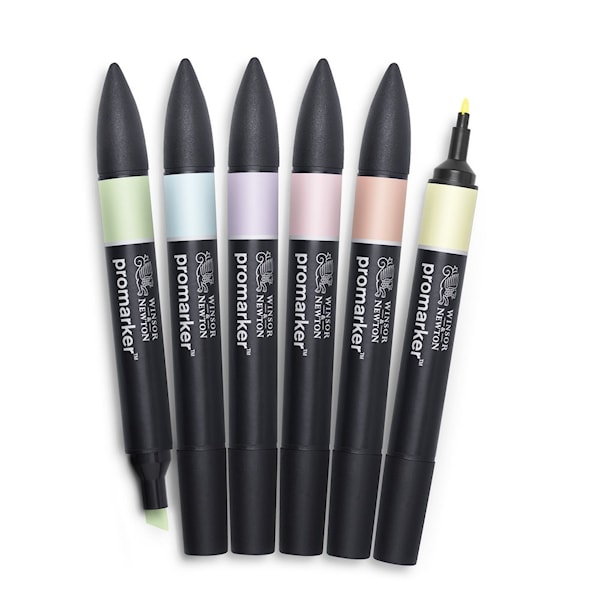 Markørpenn ProMarker Sett 6 Pastel tones Winsor & Newton