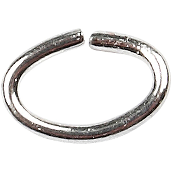 Oval-ring, 0,7 mm, innv. mål 2,5x4 mm, 50 stk., forgylt