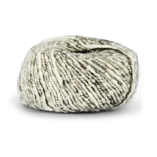 Knit At Home Soft Superkid Garn Mohair Ullmix 50 g Oblekt/Antracit Melerad 1002