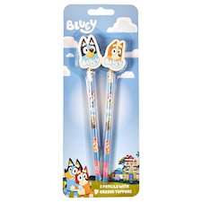 Bluey lyijykynät 2 kappaleen pakkaus pyyhekumin kanssa