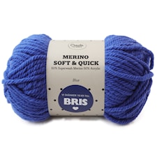 Adlibris BRIS Merino Soft & Quick Garn Ullmix 150g Blue A160