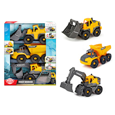 Dickie Toys 3-Pack Volvo Anläggningsfordon