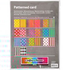 Mønstrete Kartong, A4, ark 210x297 mm, 250 g, ass. farger, 20 ass. ark/ 1 pk.